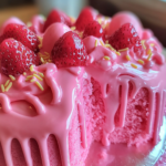 Barbie Pink Strawberry Cake