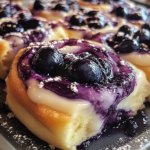 blueberry cheesecake swirl rolls