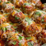 Baked Enchilada Meatballs