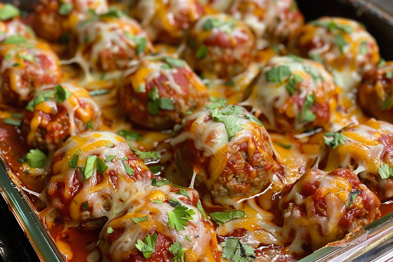 Baked Enchilada Meatballs
