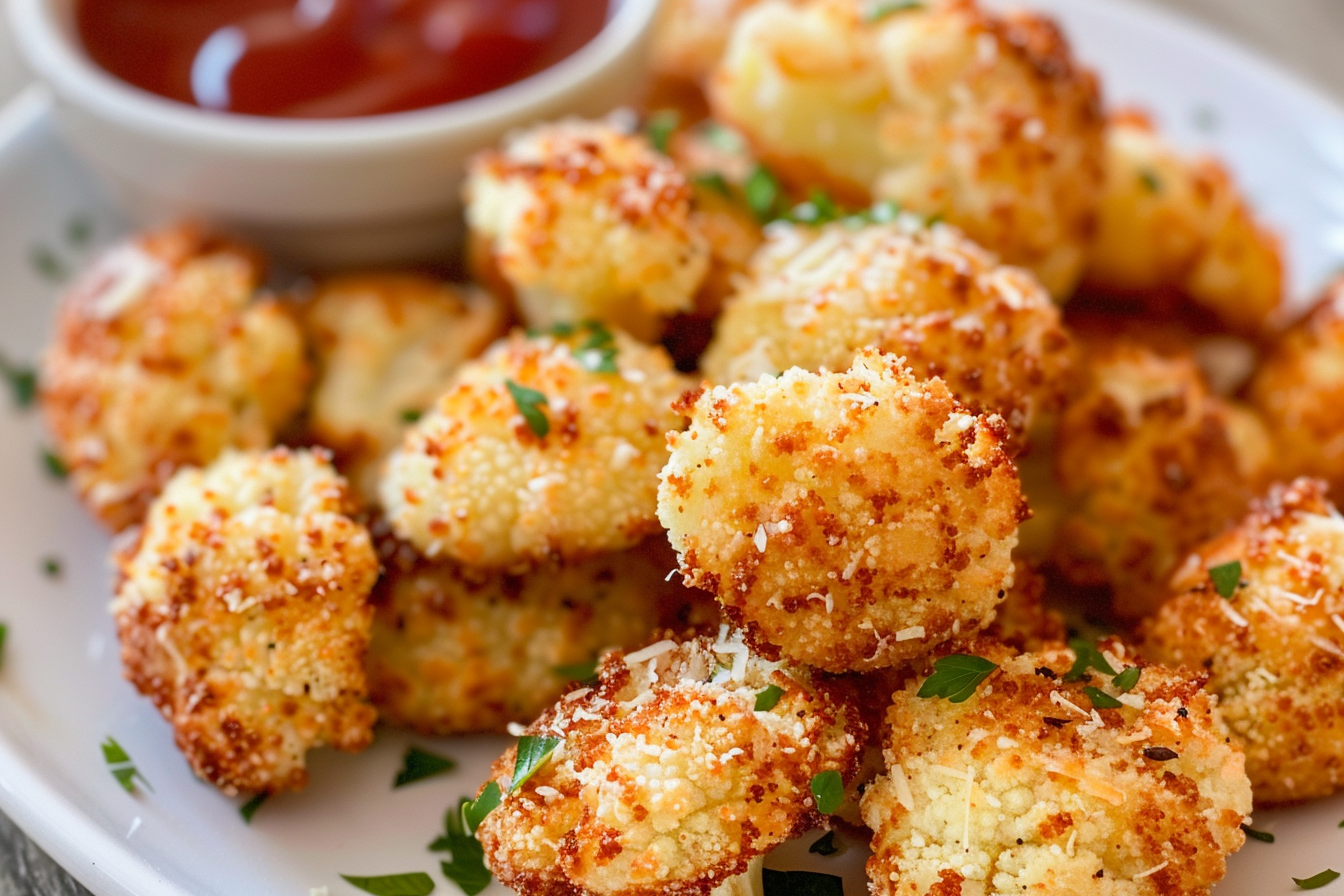 Crunchy Parmesan Cauliflower Bites