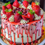 Strawberry Drip Cake