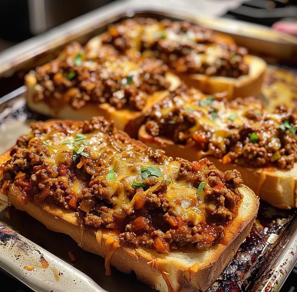 Garlic Bread Sloppy Joes