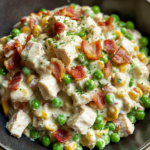 Creamy Turkey Bacon Pea Salad