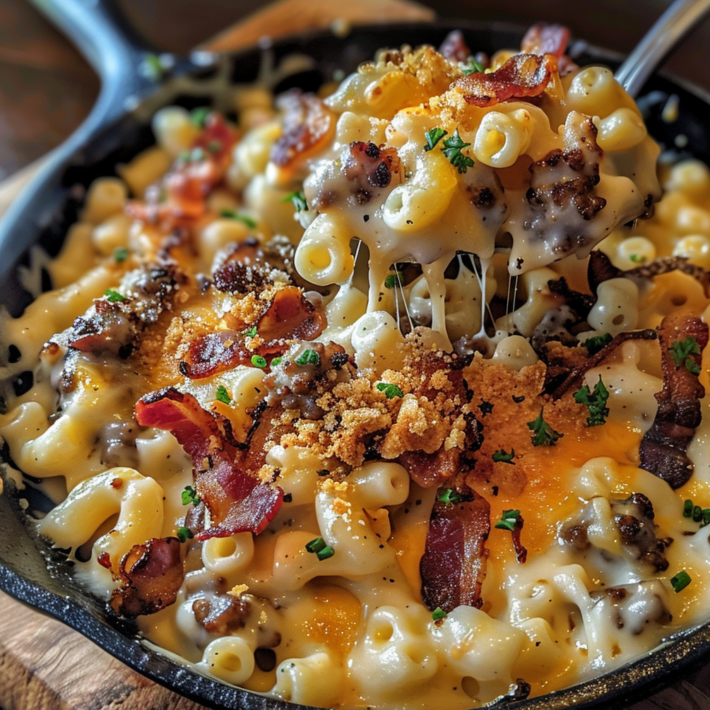 Bacon Cheeseburger Mac and Cheese