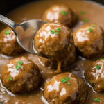 Slow Cooker Salisbury Steak Meatballs