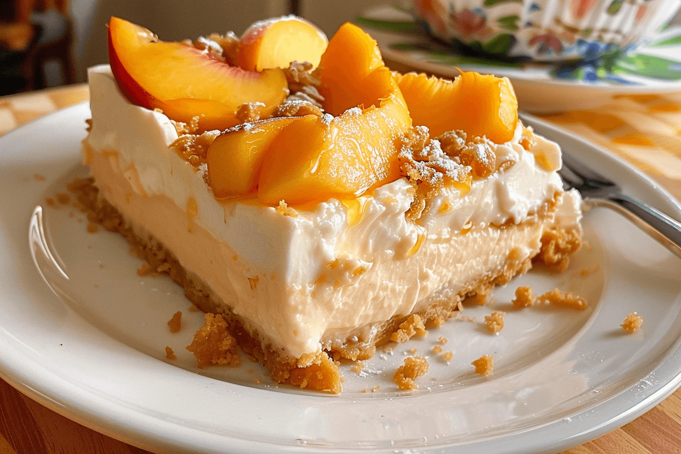 Peach Cream Cheesecake