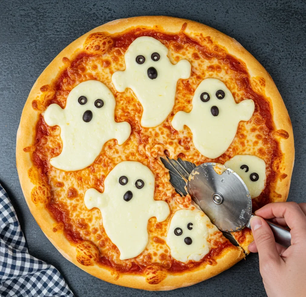Halloween Ghost Pizza